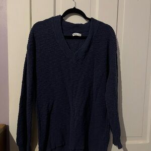 Navy Blue V-Neck Sweater